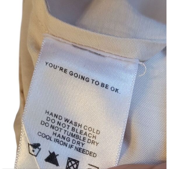 LPA Revolve Women's Champagne Cupro High Neck Mini Dress Size S - Picture 5 of 6